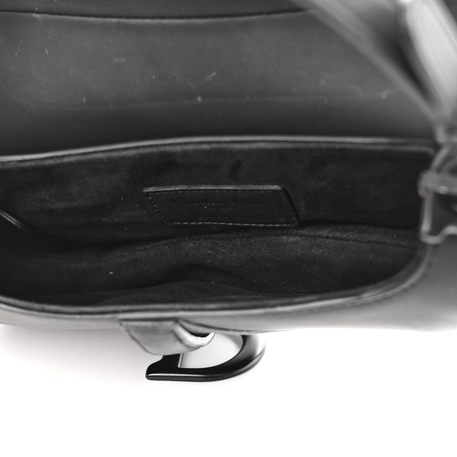 Christian Dior Ultra Matte Calfskin Mini Saddle Bag Black 4 of 10