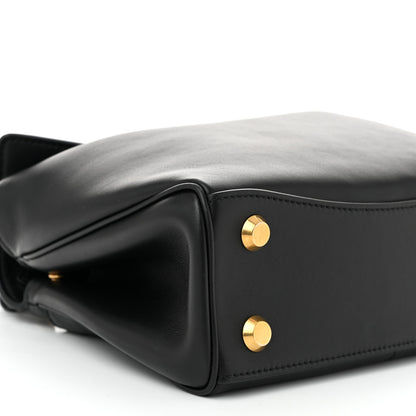 Balenciaga Natural Smooth Calfskin Mini Rodeo Top Handle Handbag Black 8 of 9