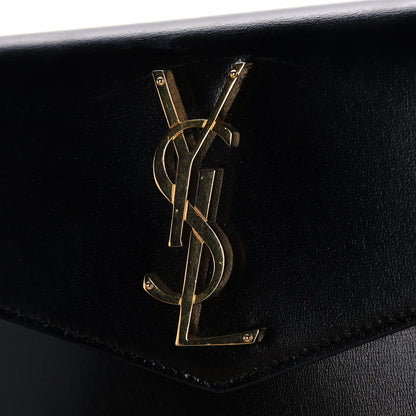 Saint Laurent Smooth Shiny Calfskin Monogram Uptown Pouch Black 12 of 16