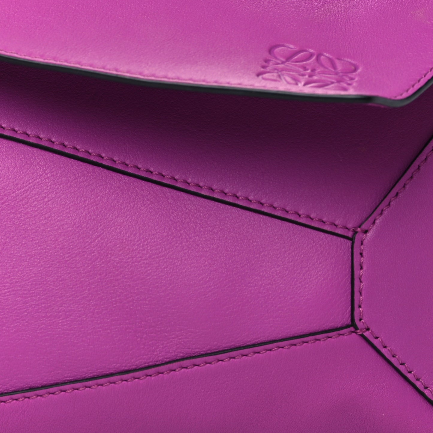 Calfskin Puzzle Hobo Bright Purple