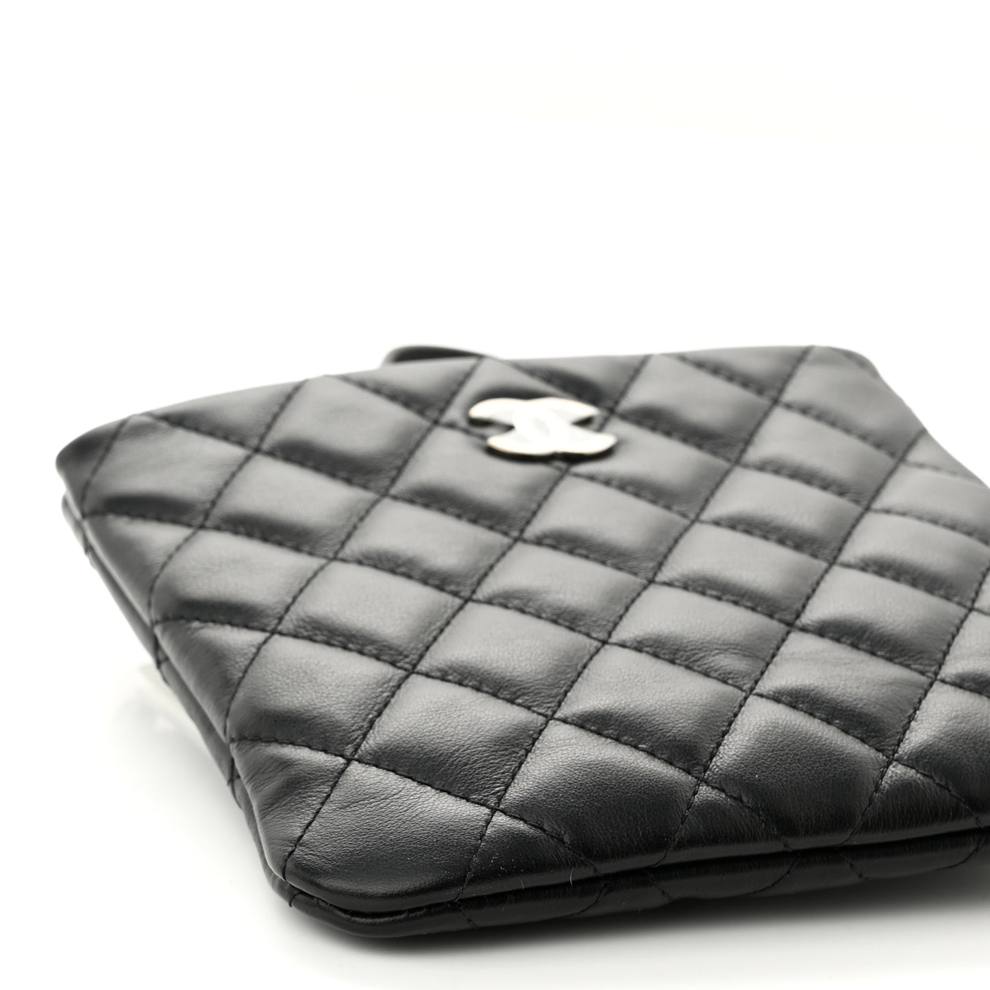Lambskin Quilted Crossbody Bag Black
