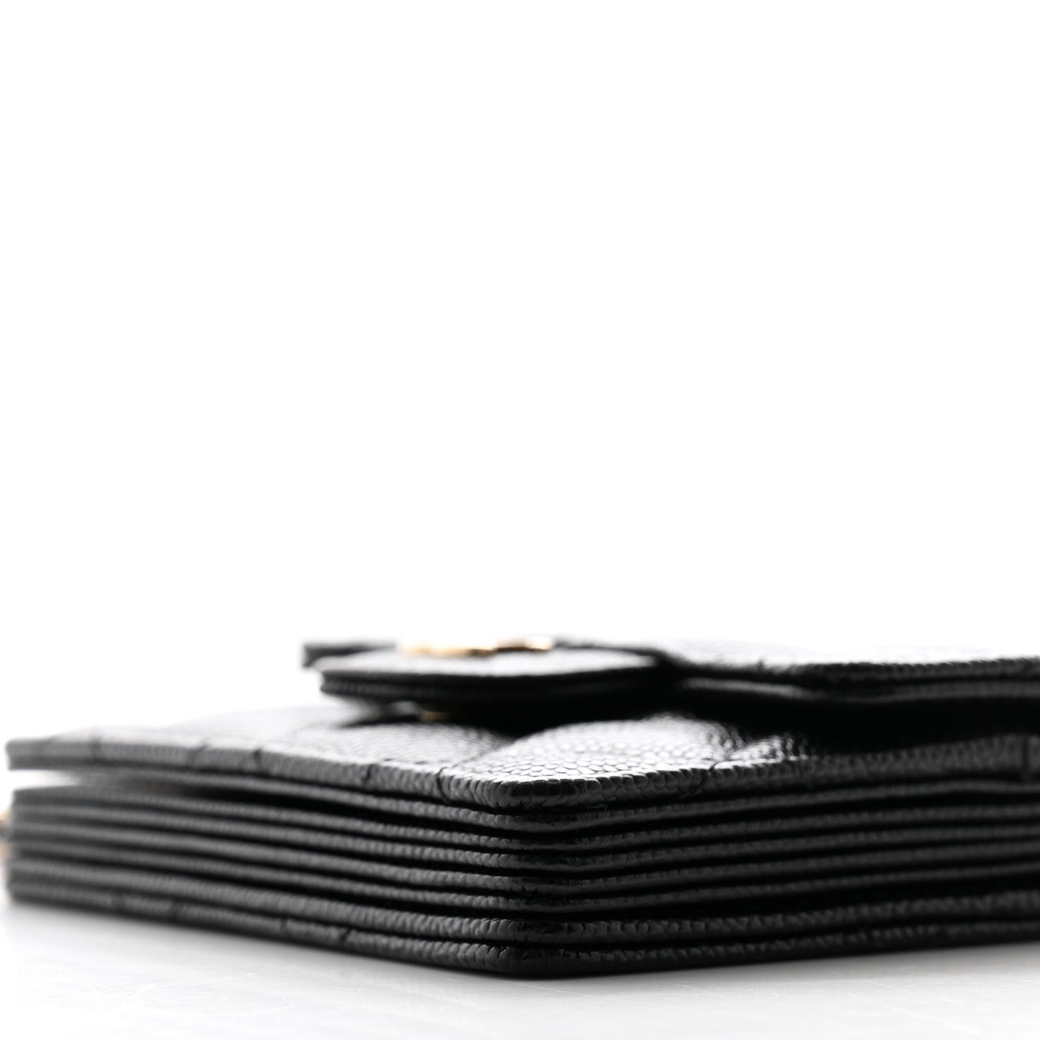 Chanel Caviar Quilted Flap Card Holder On Chain Black 10 of 11