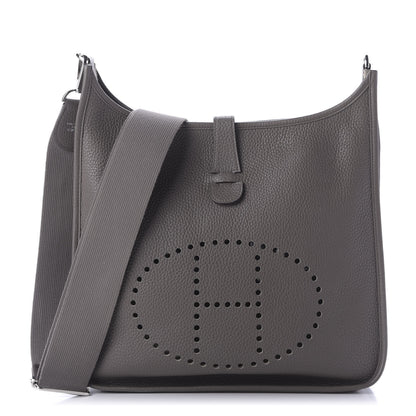 Hermes Taurillon Clemence Evelyne III GM Etain 1 of 9