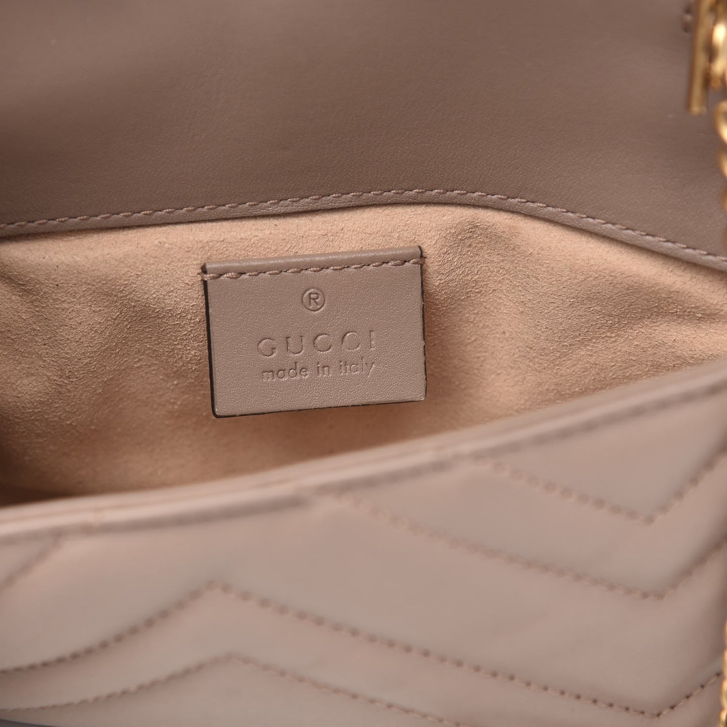 Calfskin Matelasse Super Mini GG Marmont Shoulder Bag Porcelain Rose