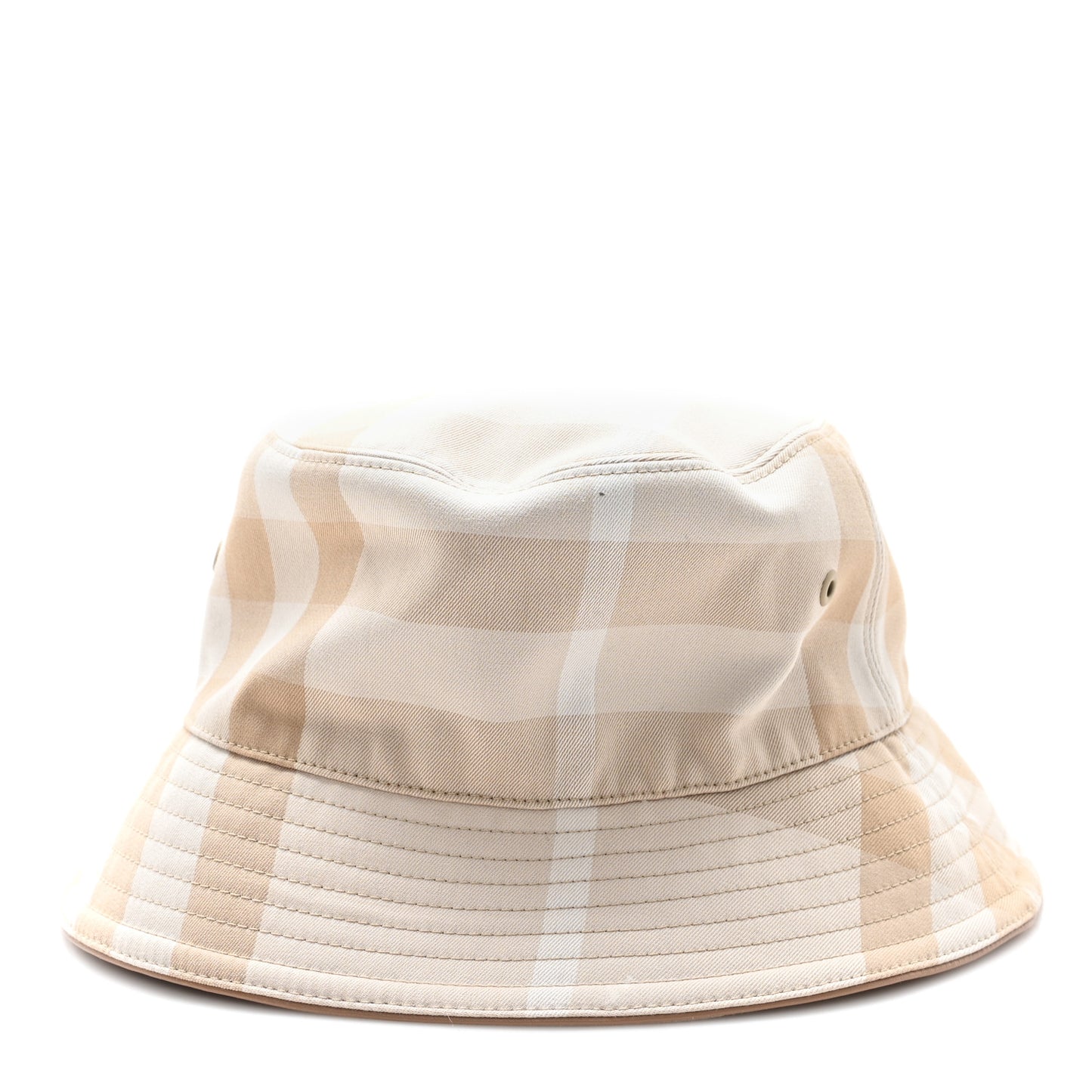 Cotton Canvas Giant Check Bucket Hat M Beige