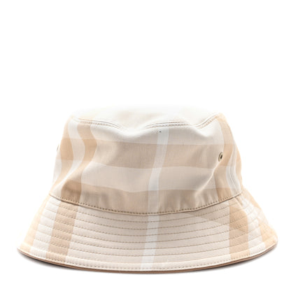 Burberry Cotton Canvas Giant Check Bucket Hat M Beige 6 of 9