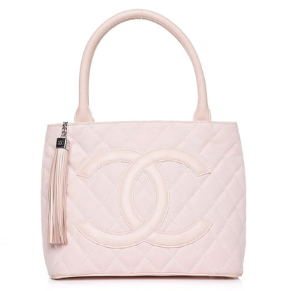 Chanel Canvas Caviar Tassel Tote Light Pink 1 of 18