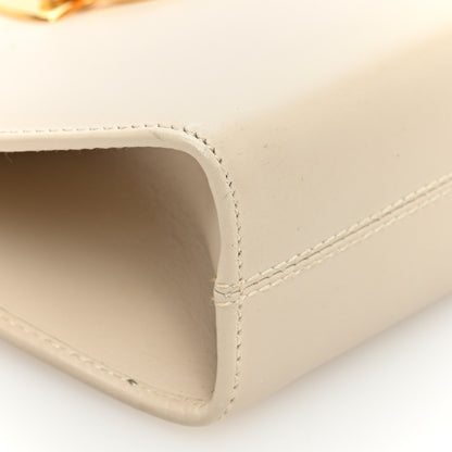 Salvatore Ferragamo Calfskin Gancini Mini Chain Crossbody Ivory 8 of 9