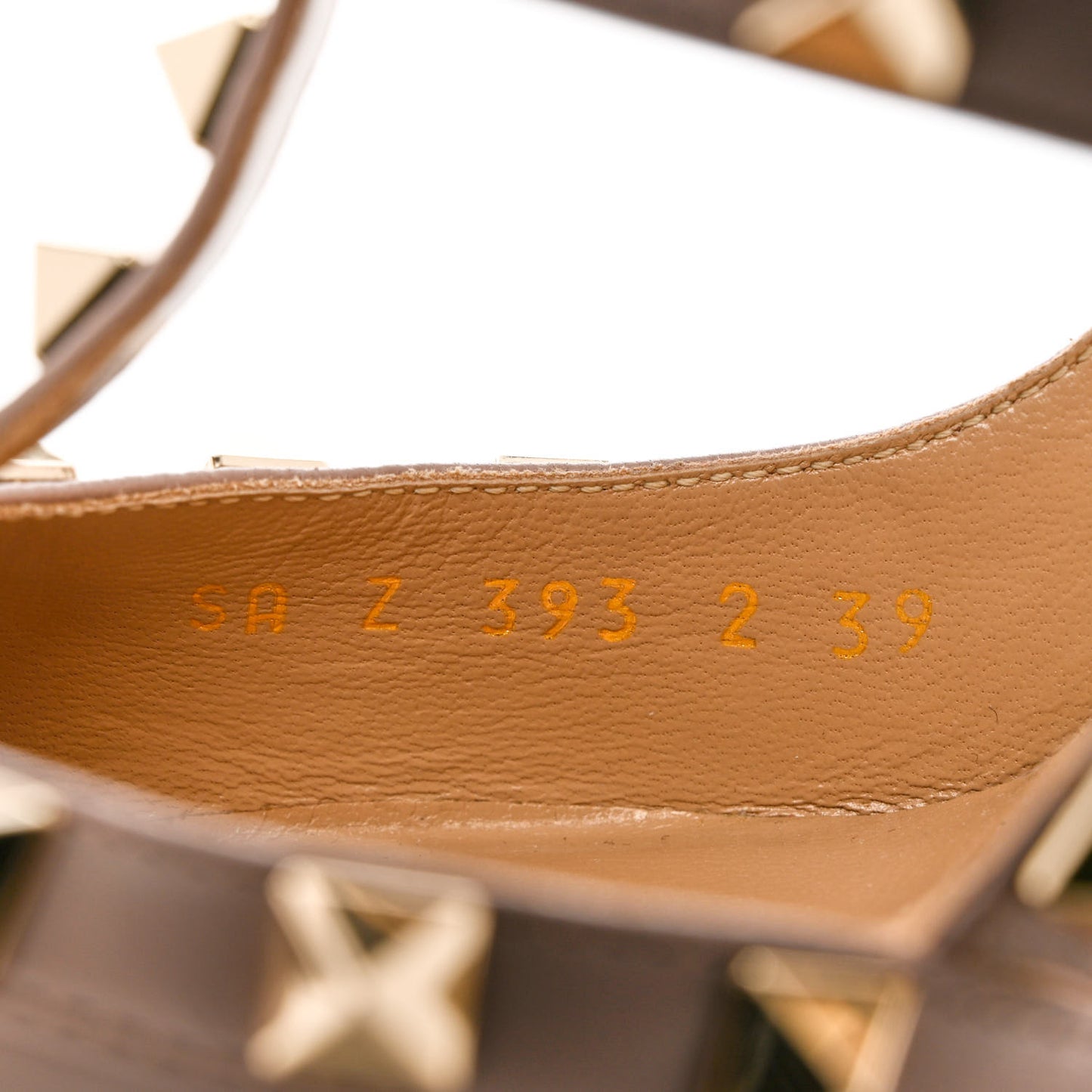 Calfskin Nappa Rockstud Ankle Strap 100mm Pumps 39 Poudre