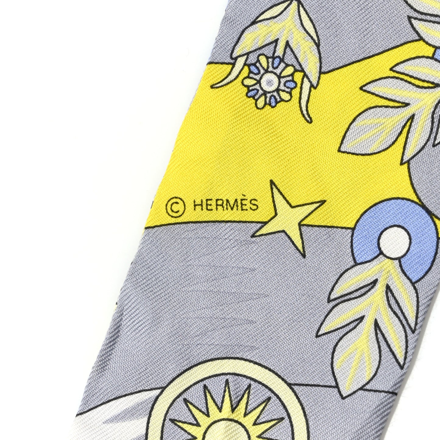 Silk La Source de Pegase Twilly Jaune Vif Gris Perle