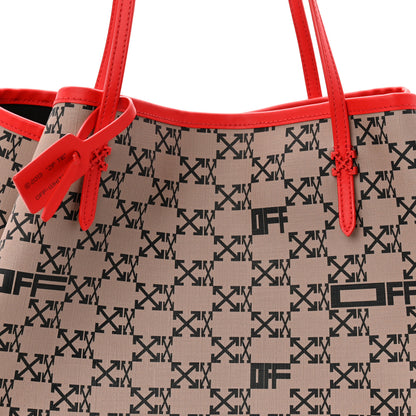 Off-White Coated Canvas Arrow Print Day Off Tote Bag Beige 12 of 21