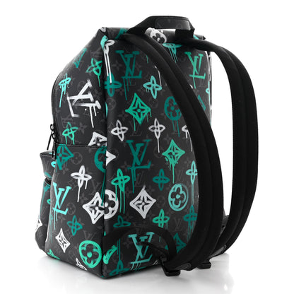 Louis Vuitton Monogram Eclipse LV Graffiti Discovery Backpack Green Lights 3 of 10