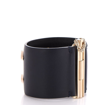Chanel Calfskin CC Wide Cuff Navy 3 of 10