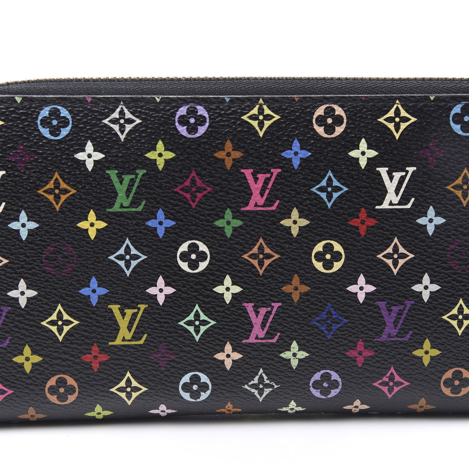 Louis Vuitton Monogram Multicolor Zippy Wallet Black Pistachio 7 of 10