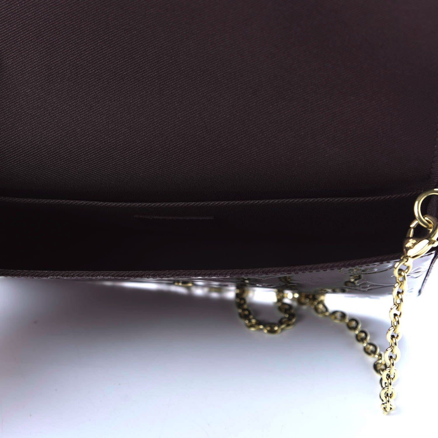 Louis Vuitton Vernis Pochette Felicie Chain Wallet Amarante 5 of 10