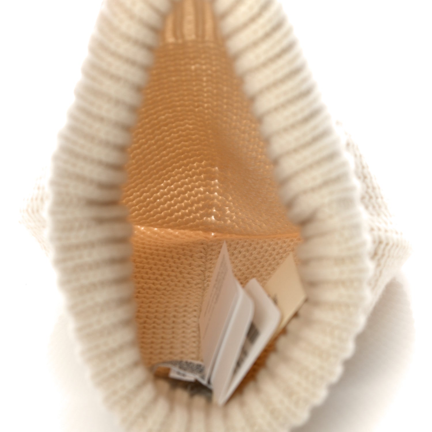 Hermes Cashmere Knit Boston Beanie Hat M Blanc Casse 5 of 10