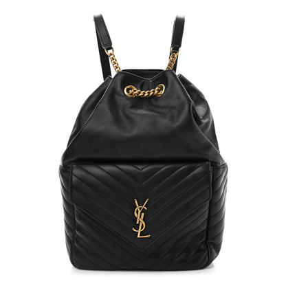 Saint Laurent Lambskin Matelasse Monogram Joe Backpack Black 1 of 10