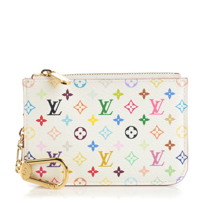 Louis Vuitton Monogram Multicolor Key Pouch White Litchi 1 of 7