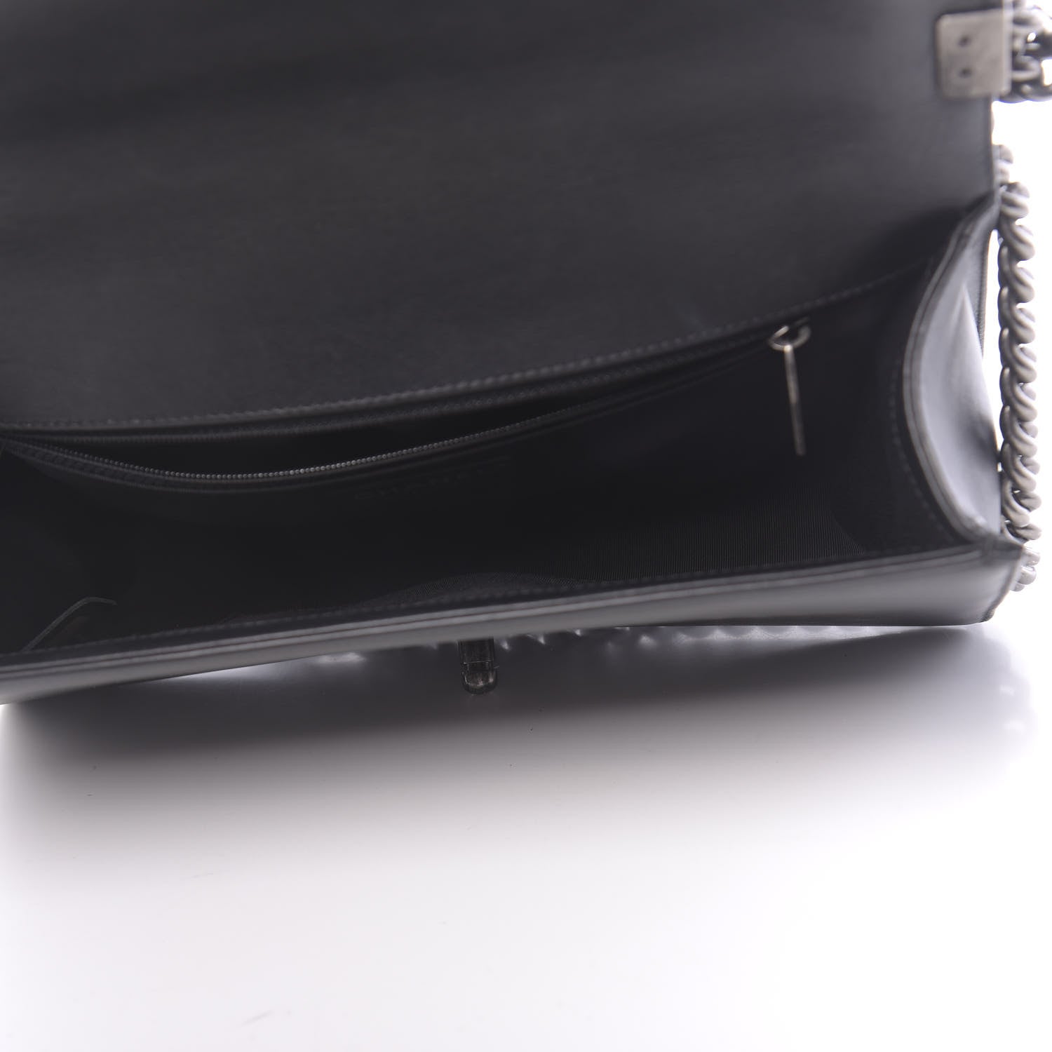Chanel Calfskin Chevron Quilted New Medium Boy Flap Black 5 of 12