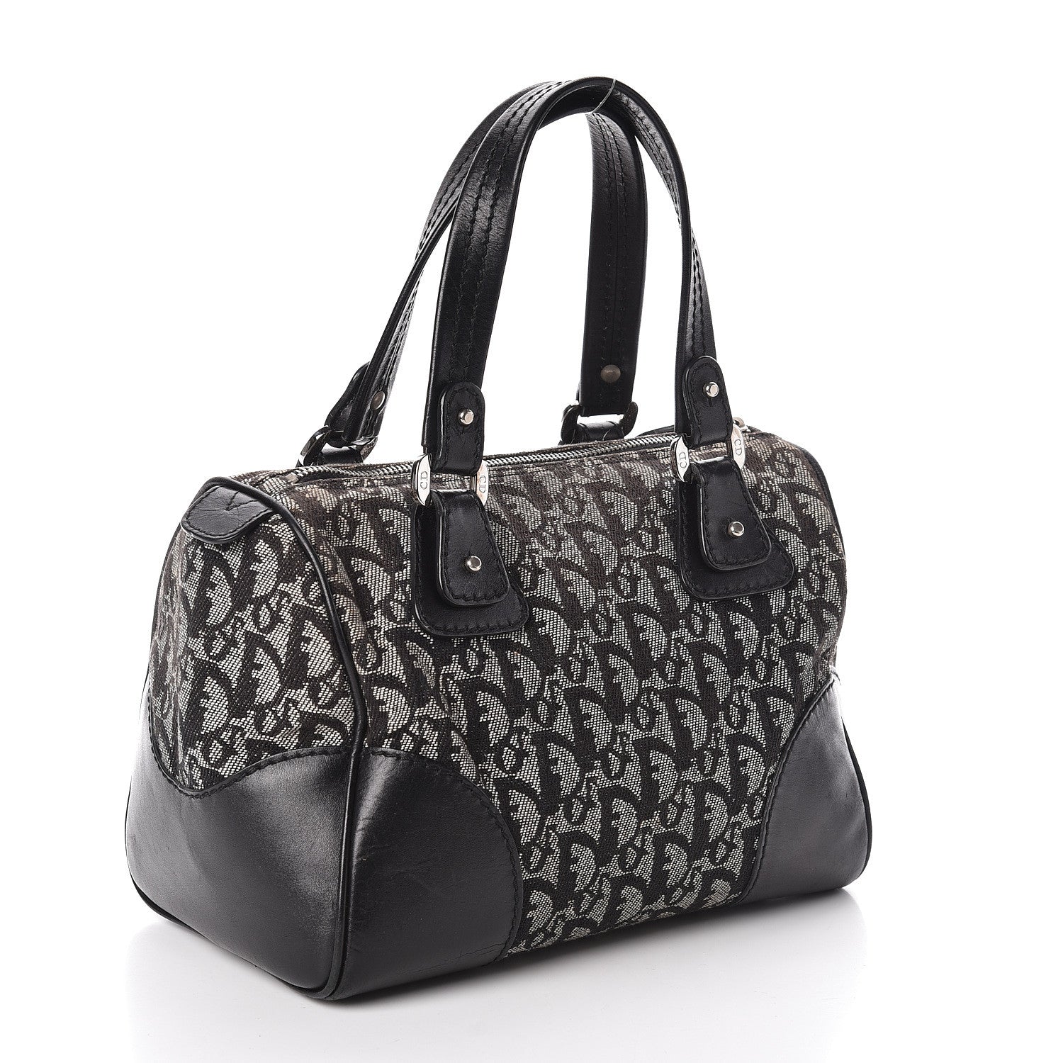 Christian Dior Monogram Boston Black 3 of 9