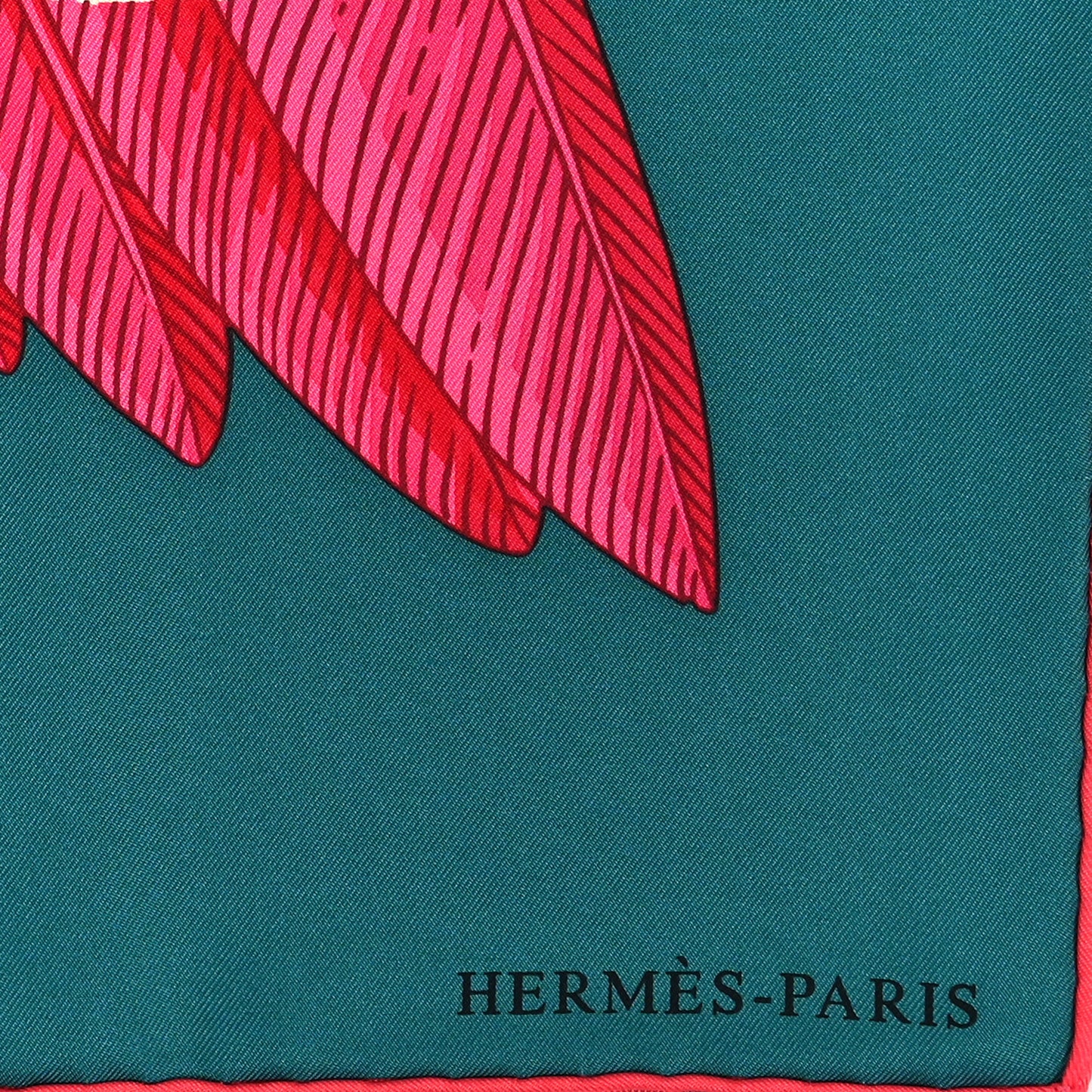 Silk Toucans De Paradis Scarf 90 Vert Fuchsia Rouge