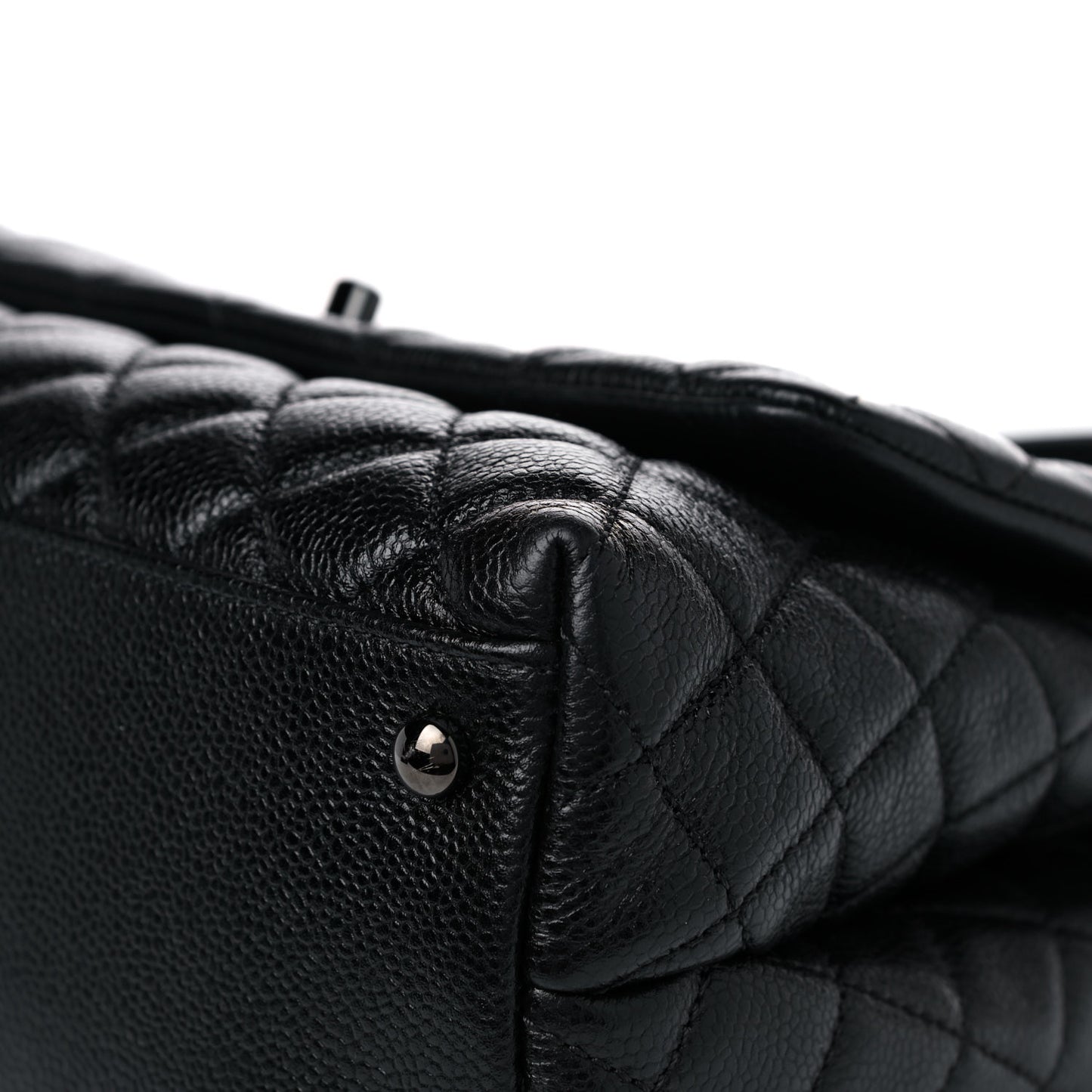 Caviar Quilted Small Coco Handle Flap So Black