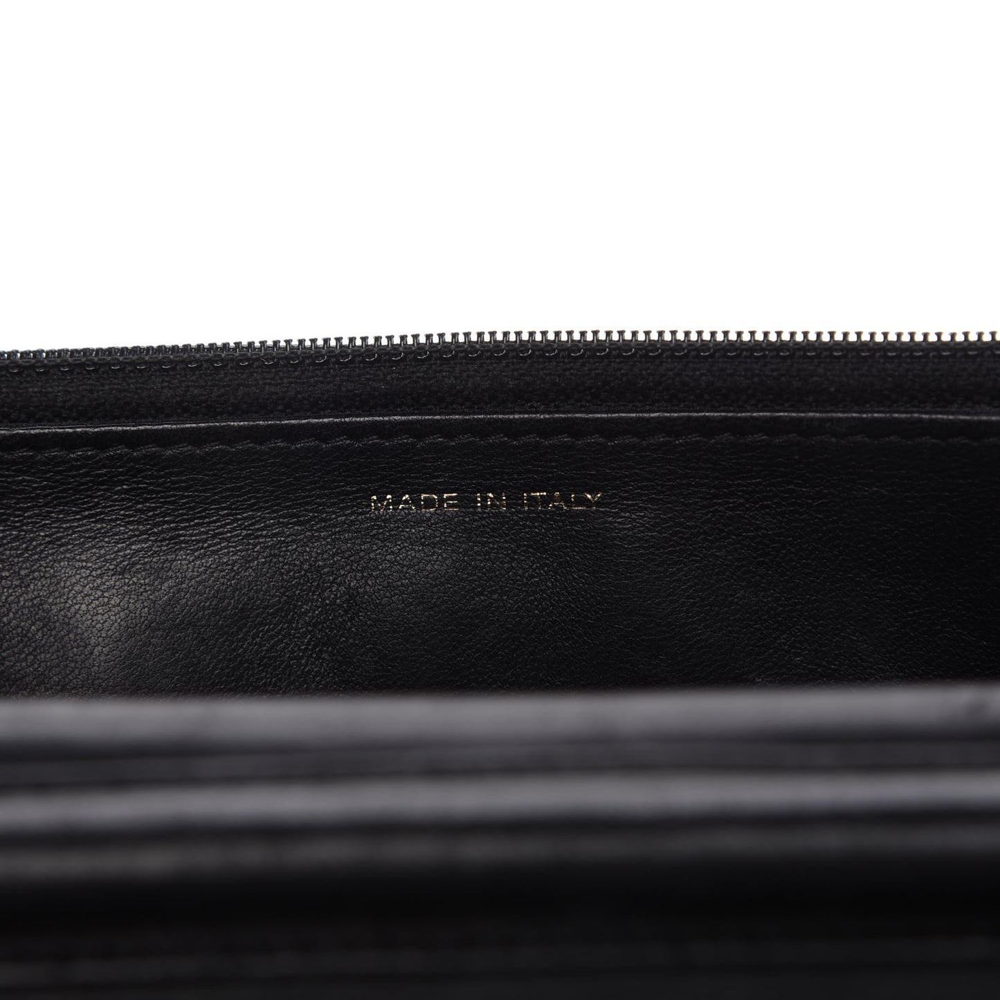 Lambskin Quilted Wallet On Chain WOC Beige Black