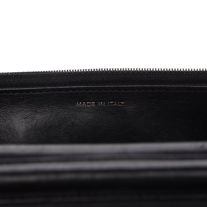 Chanel Lambskin Quilted Wallet On Chain WOC Beige Black 9 of 12
