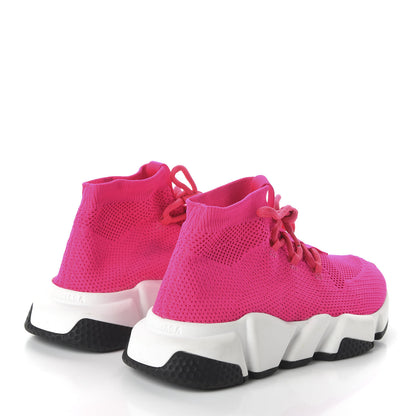Balenciaga Knit Womens Speed Lace Up Sneakers 36 Rose Fluo 4 of 8