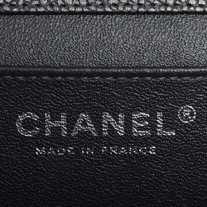 Chanel Metallic Caviar Quilted Clutch With Chain Flap Dark Silver 6 of 7