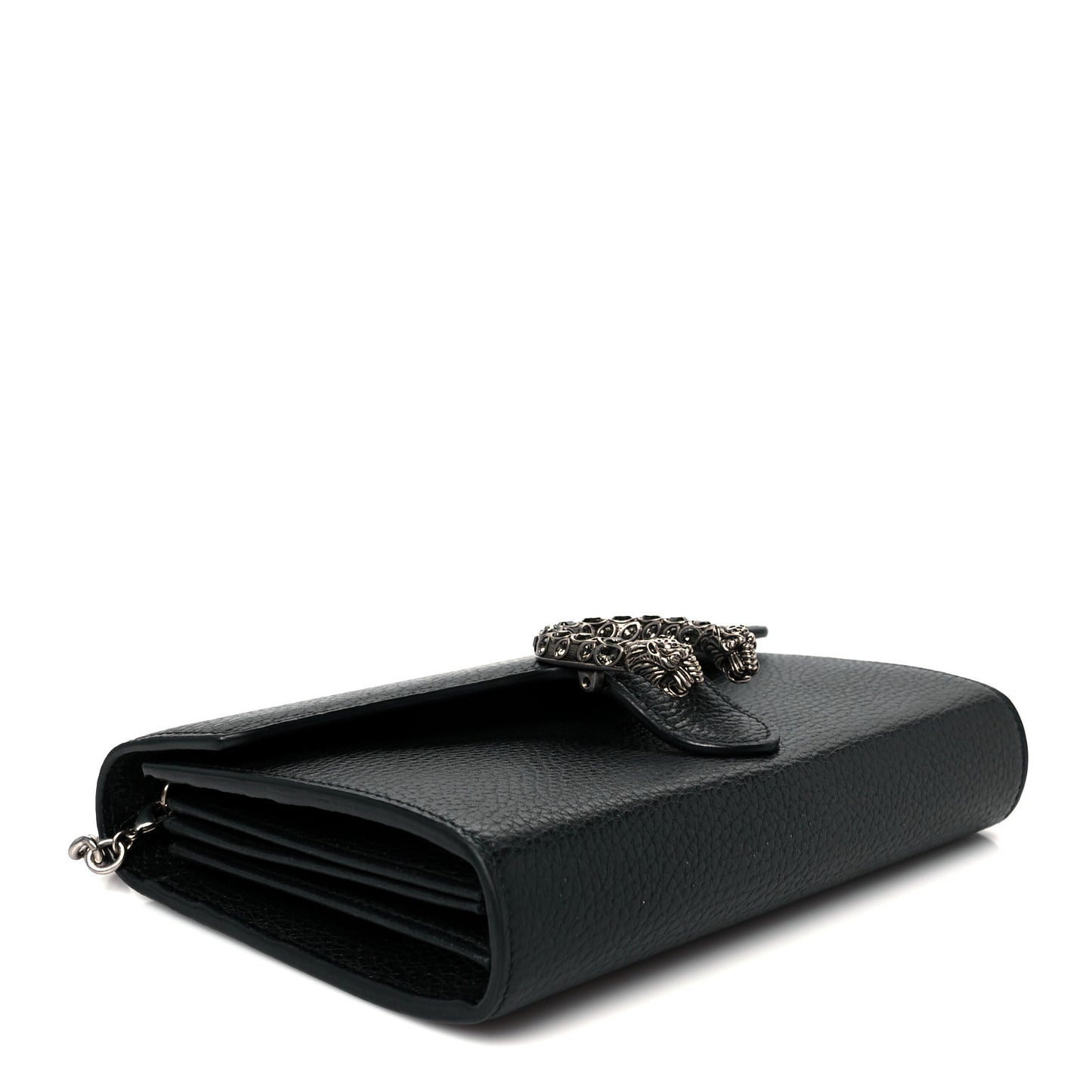 Calfskin Mini Dionysus Chain Wallet Black