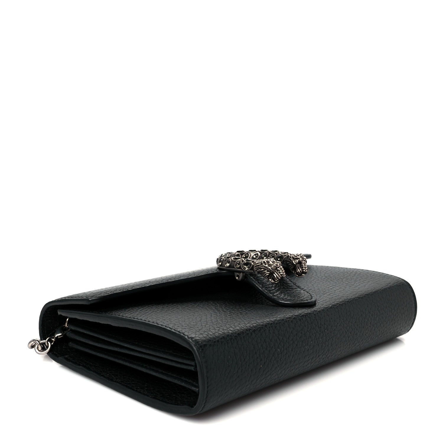 Gucci Calfskin Mini Dionysus Chain Wallet Black 4 of 11