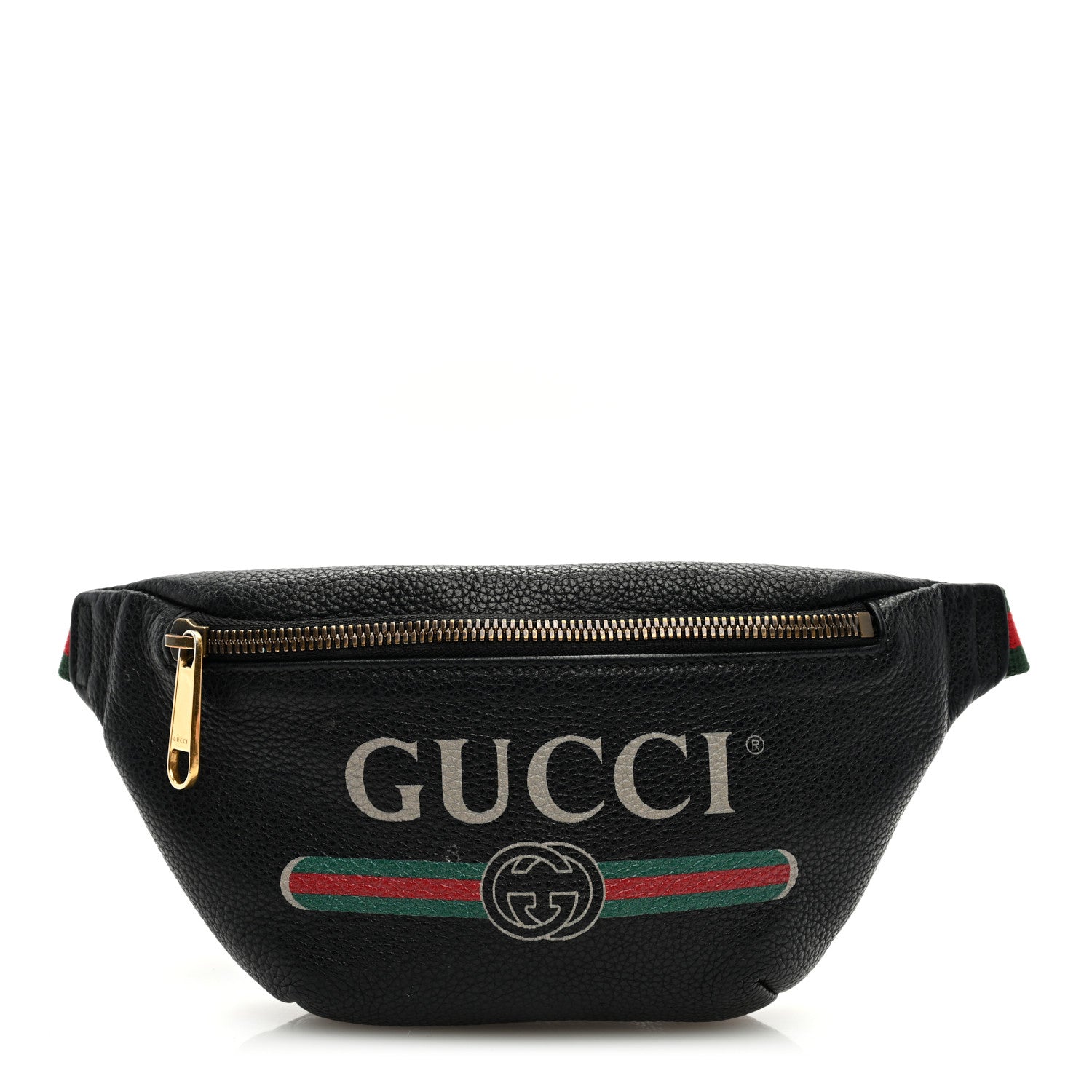 Gucci Grained Calfskin Small Logo Belt Bag Black 1 of 8