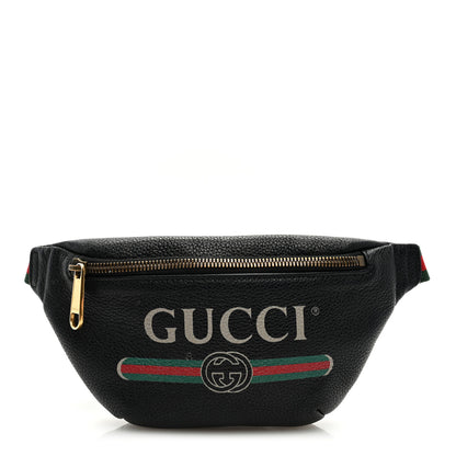 Gucci Grained Calfskin Small Logo Belt Bag Black 1 of 8