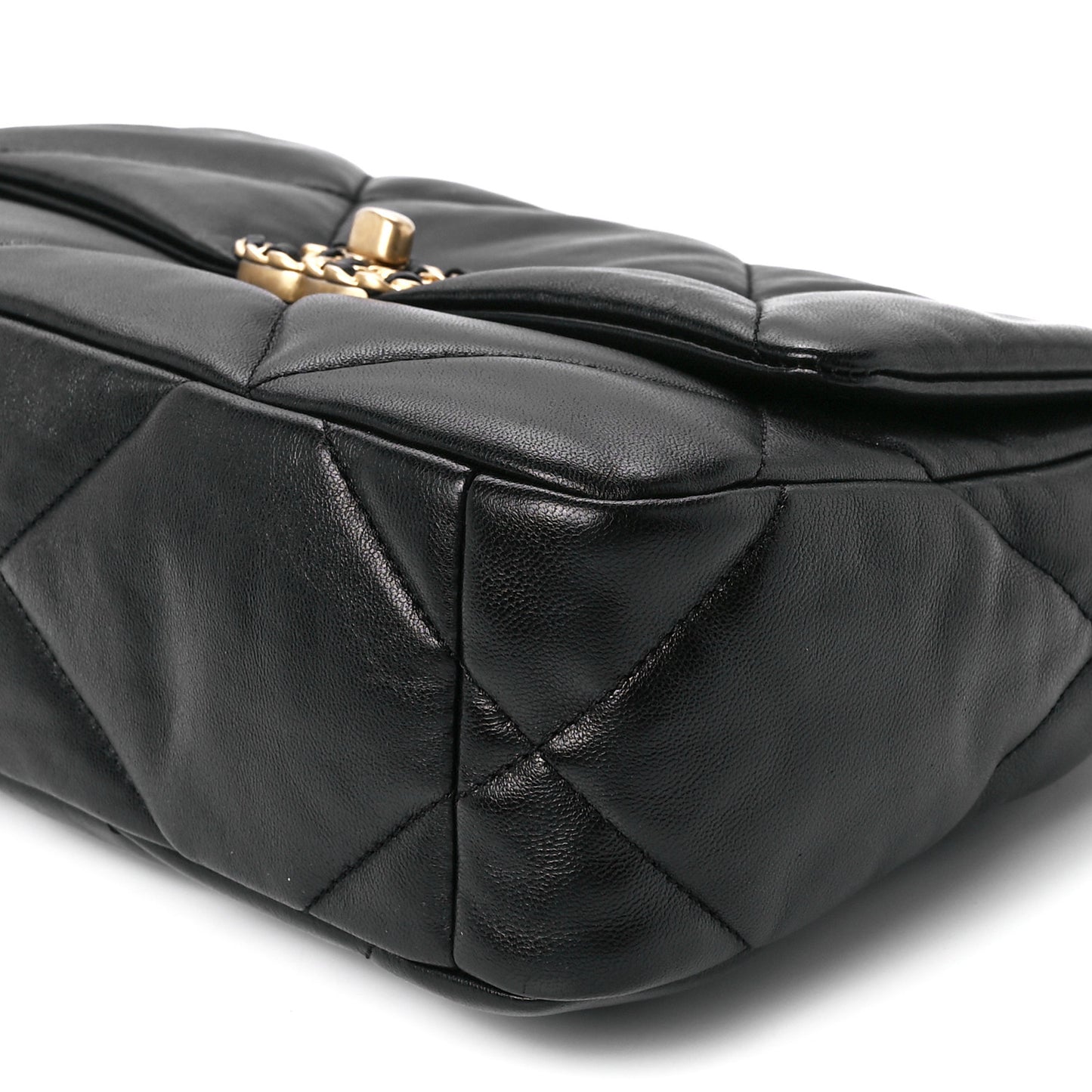 Lambskin Quilted Medium Chanel 19 Flap Black