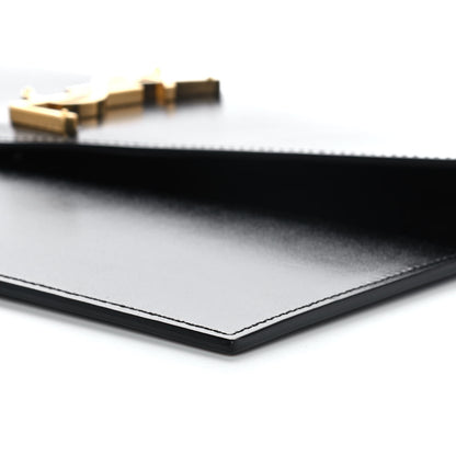 Saint Laurent Smooth Shiny Calfskin Monogram Uptown Pouch Black 10 of 12