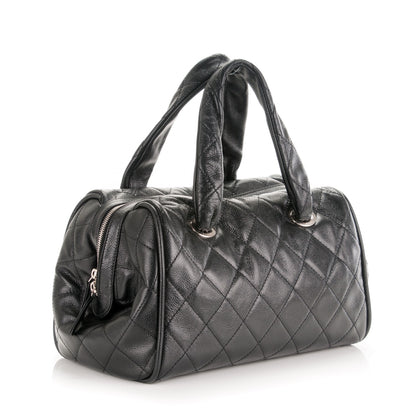 Chanel Caviar Quilted CC Timeless Bowler Black 3 of 7