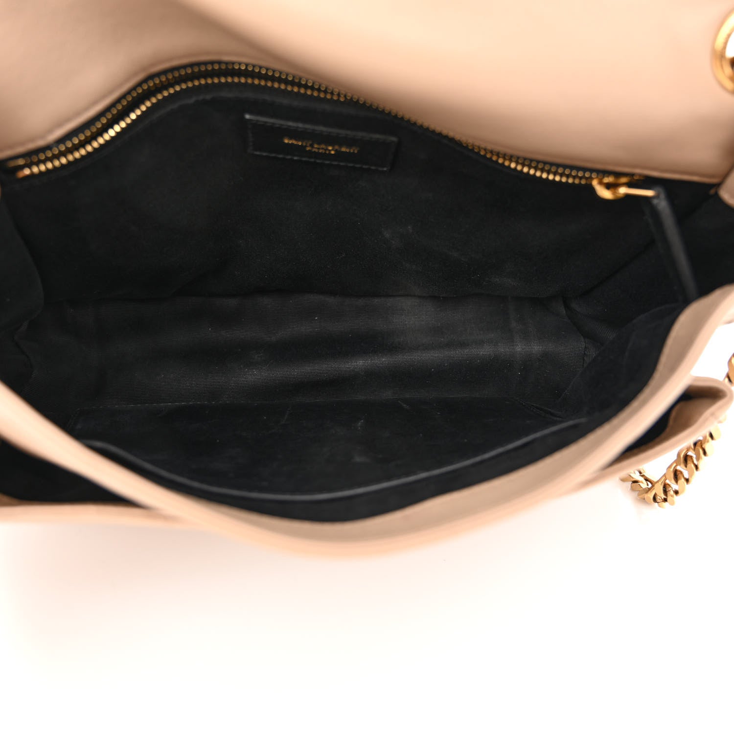 Saint Laurent Lambskin Matelasse Monogram Medium Niki Chain Satchel Dark Beige 5 of 14