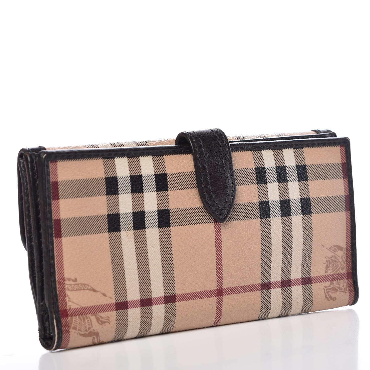 Burberry Haymarket Check Continental Wallet Brown 3 of 10