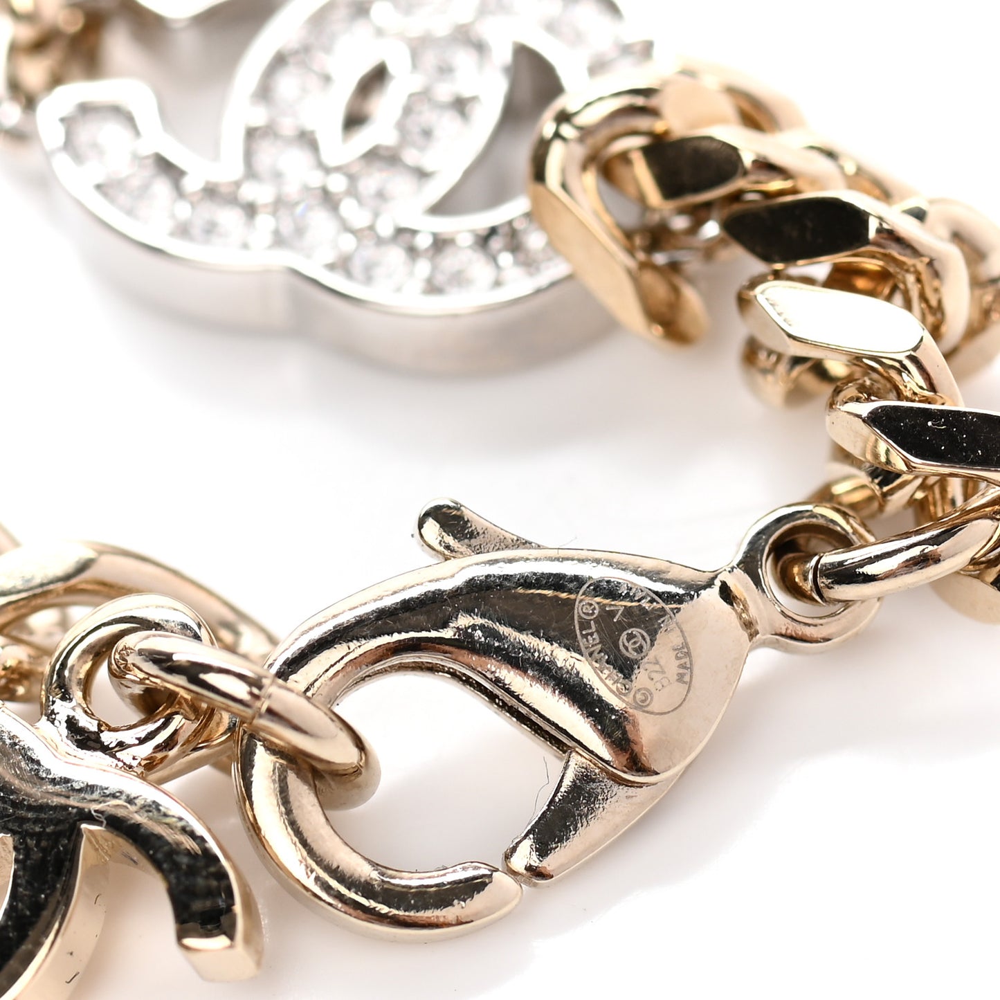 Crystal CC Chain Bracelet Gold Silver
