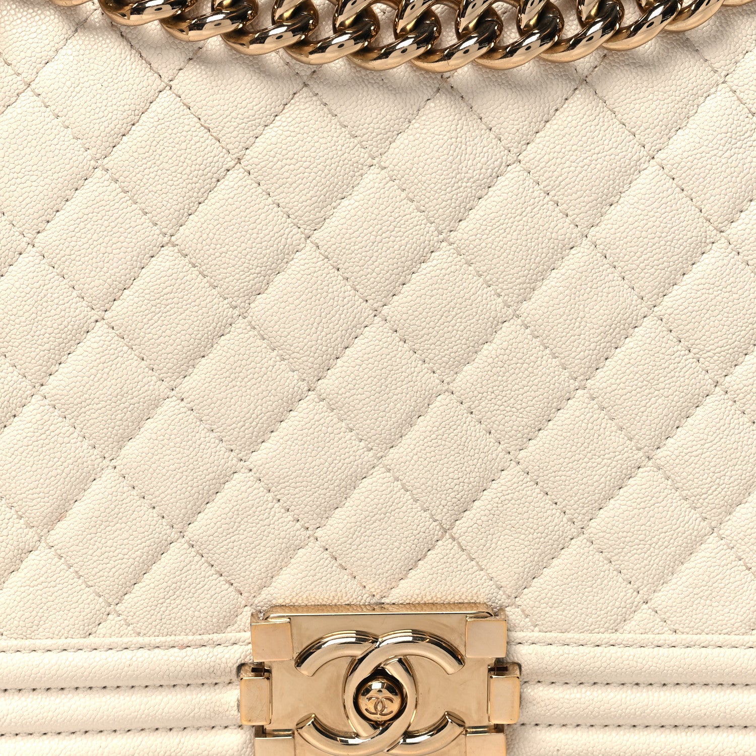 Chanel Caviar Quilted New Medium Boy Flap White 8 of 11