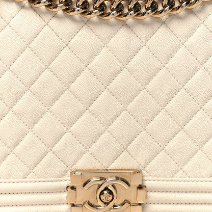 Chanel Caviar Quilted New Medium Boy Flap White 8 of 11