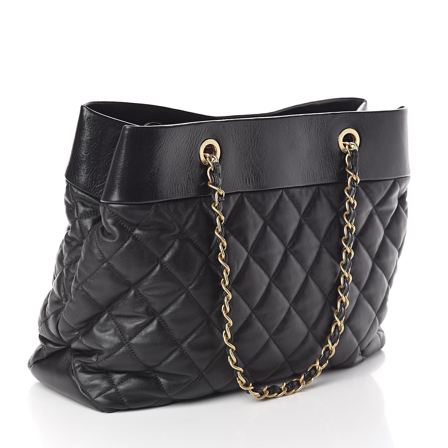Chanel Calfskin Quilted Large Soft Elegance Tote Black 3 of 11
