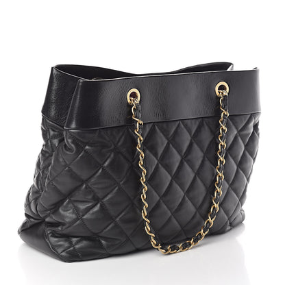 Chanel Calfskin Quilted Large Soft Elegance Tote Black 3 of 11