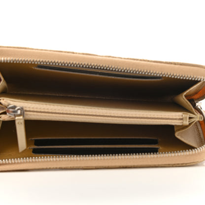 Chanel Metallic Lambskin Star Embossed Medium Zip Around Wallet Gold 5 of 9