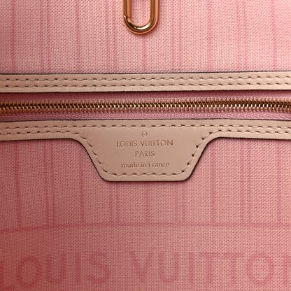 Louis Vuitton Damier Azur Braided Neverfull MM Pink 7 of 13