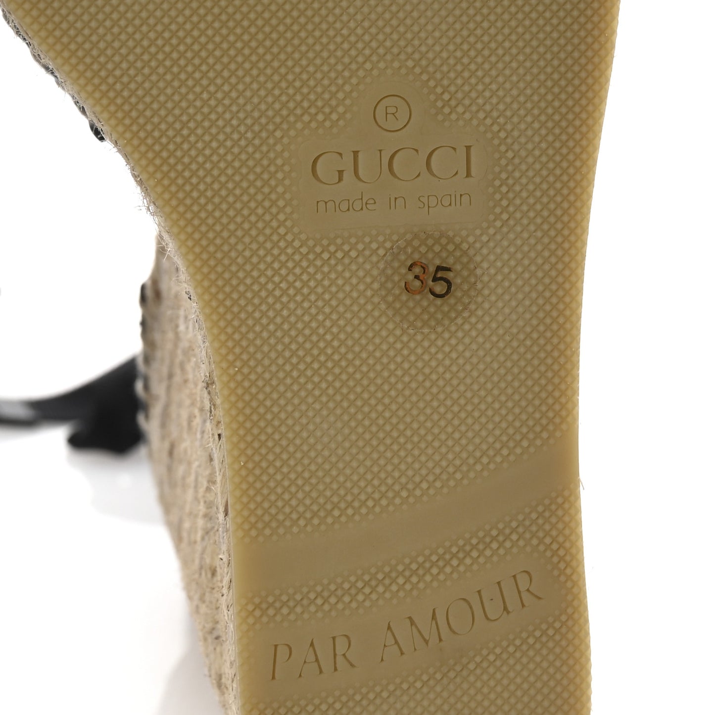 Nappa Matelasse GG Marmont Ankle Wrap Platform 35/120mm Espadrille Wedges 35 Black