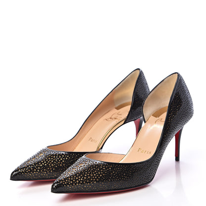 Christian Louboutin Patent Glitter Galupump 70 Pumps 36.5 Black Gold 3 of 8