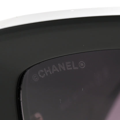 Chanel Acetate Rectangle Sunglasses 5435 Black 7 of 8