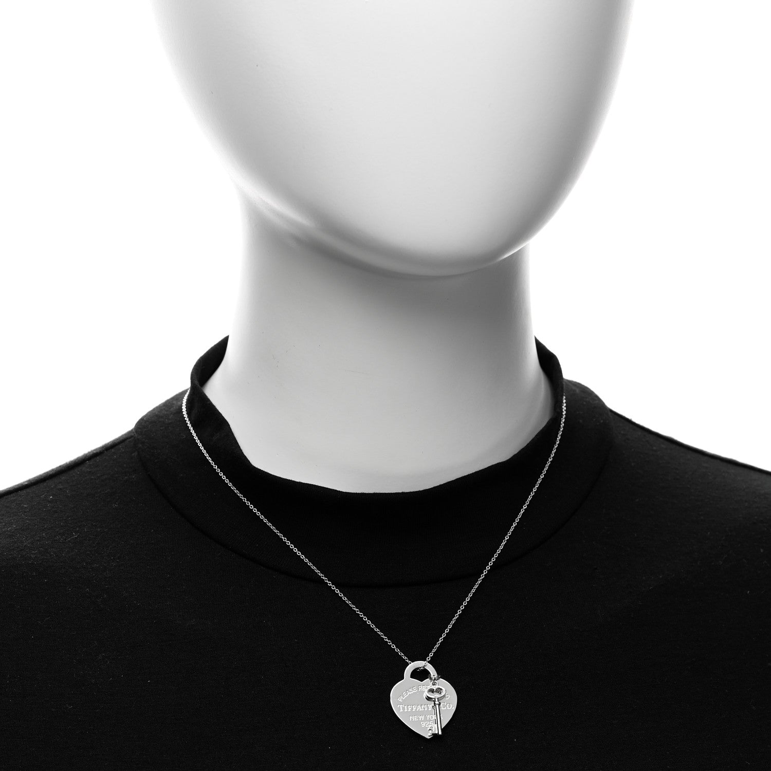 Tiffany Sterling Silver Return to Tiffany Heart Tag Key Pendant
